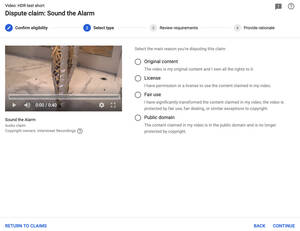 This page has actual lawful reasons for disputing a copyright claim.