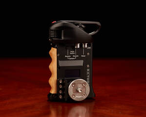 The inside of the handle with all of the connections and ARRI rosette mount.