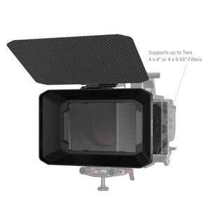 The matte box holds two filters.