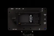 Back view showing interchangeable battery mount