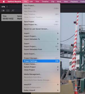 Open the “Project Settings”