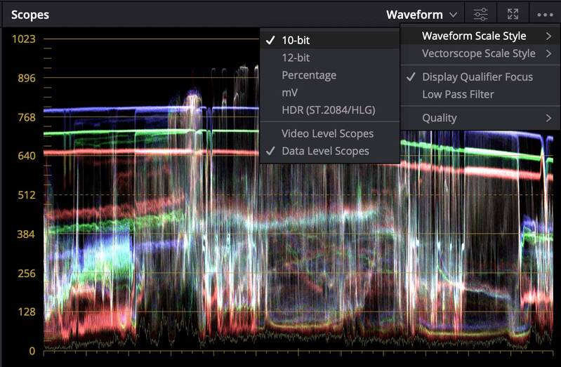 Click the ellipsis to change the waveform settings.