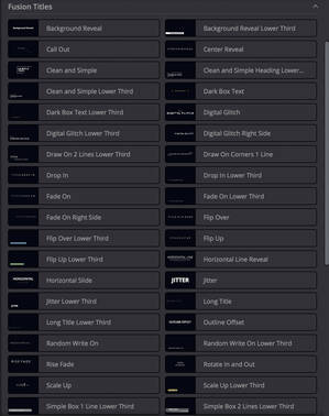 Fusion titles
